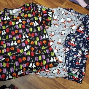 3 seasonal srub tops